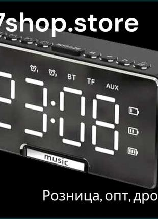 Часы, минидинамик колонка часы будильник bluetooth j61
