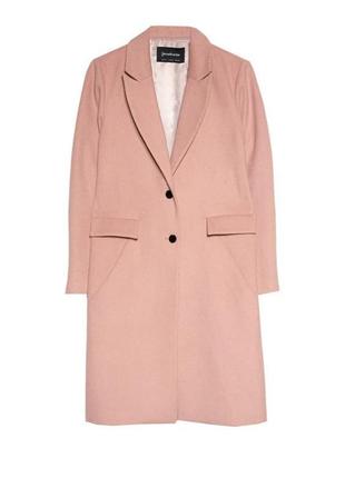 Розовое пудровое пальто stradivarius