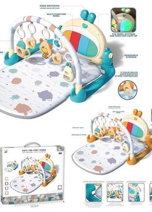 Коврик 618 (6) 2 цвета, звук, мелодии, подсветка, 5 погремушка...