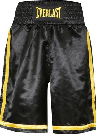 Шорты боксерские Everlast COMP BOXE SHORT черный золотой Муж L...