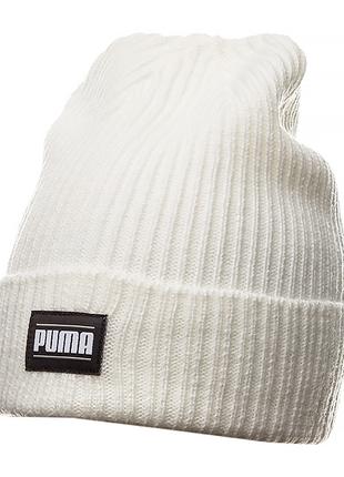 Мужская Шапка Puma Ribbed Classic Cuff Beanie Белый One size (...