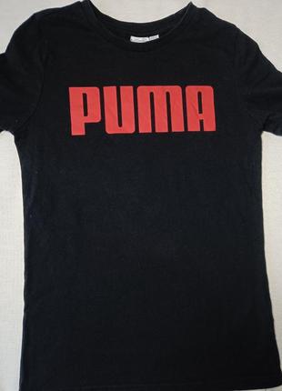 Футболка puma. черная футболка puma. футболка на 10-11 лет puma