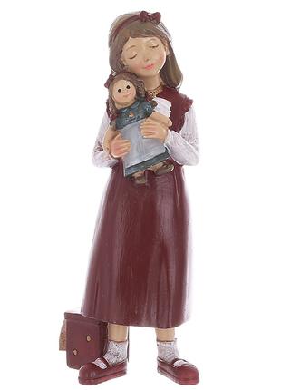Декоративная статуэтка Девочка с куклой в стиле Ретро 8*6*21см