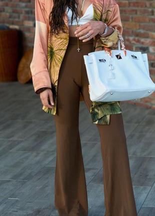 Трендовые новые женские штаны палаццо дорогого бренда