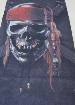 Тонкий шарф, снуд, хомут с пиратом, черепом