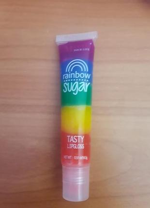 Блеск для губ радуга rainbow sugar tasty lipgloss