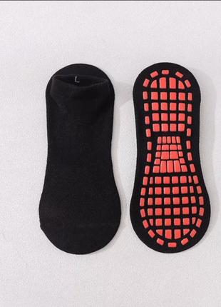 Шкарпетки для йоги заняття спортом чорні 34-39