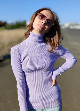 Базовый осенний лавандовый свитер 42-46 размер
