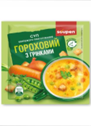 Суп миттєвого приготування - 30x20g Гороховий з грінками