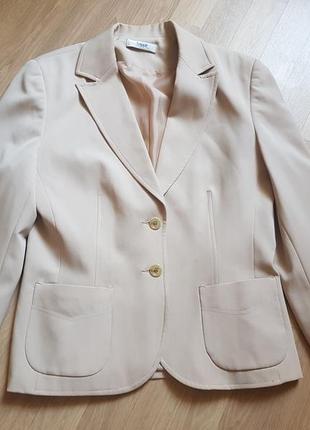 Happit стильный светло-бежевый пиджак жакет блейзер размер 50