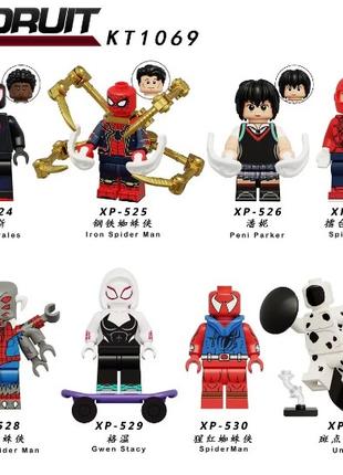 Фигурки супергероев мстители Marvel человек паук для лего