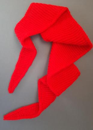 Маленький красный шарф, модный шарф софи, вязаный шарф женский