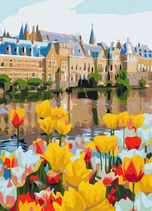 Картина по номерам 40×50 см. Дворец в тюльпанах .Brushme