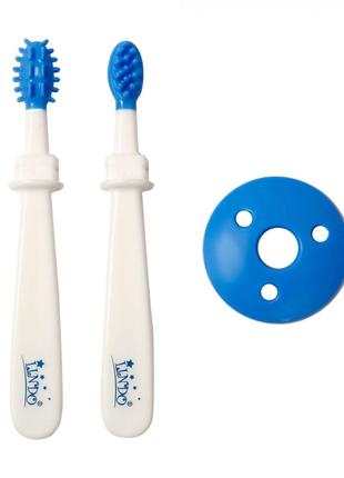 Зубна щітка з обмежувачем, синій