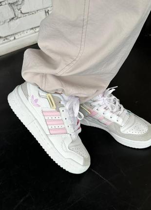 Кросівки adidas forum “white / light pink”