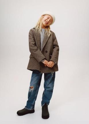 Zara шерстяное пальто оверсайз на девочку, размер 152.