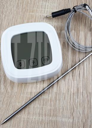 Цифровой термометр для приготовления пищи с выносным щупом и с...