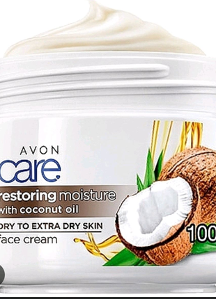 Avon крем для лица  с маслом кокоса