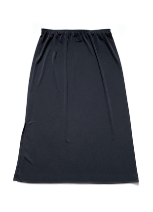 L-xl юбка черная на резинке классическая базовая длинная