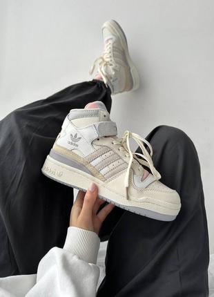 Кросівки adidas forum ‘84 high cream / pink