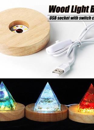 USB светодиодная Led Подставка - Основа для подсветки хрусталь...