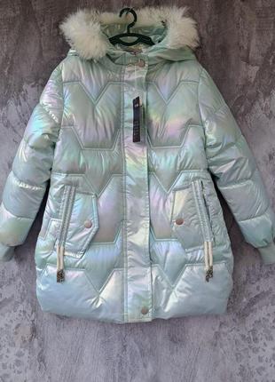 Зимова куртка для дівчинки, єврозима, 6 років, див.заміри