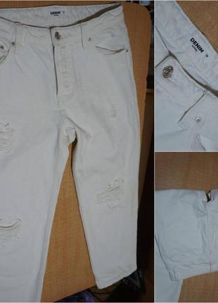 Sinsey белые джинсы м/38 белые джинсовые брюки джинсовые