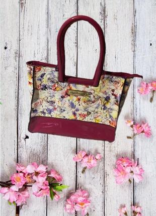 Шикарная сумка в цветочный принт