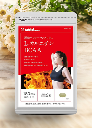 Аминокислоты bcaa с l-карнитином seedcoms, япония на 30 дней.