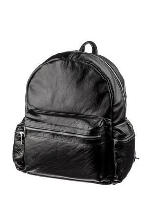 Рюкзак кожаный черный