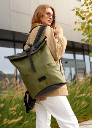 Женский стильный рюкзак ролл из экокожи