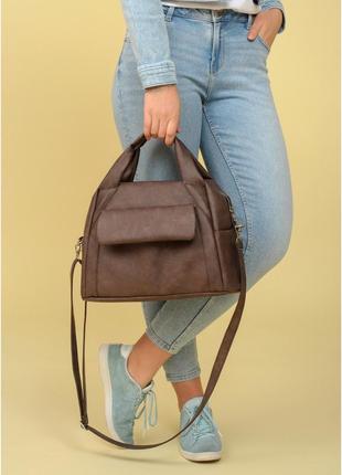 Сплртивная женская сумка, коричневая