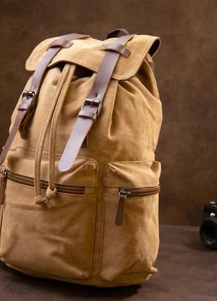Рюкзак туристический текстильный коричневый