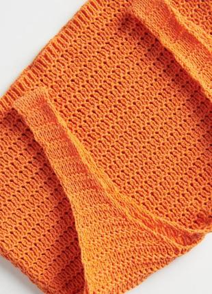 Оранжевий топ майка в‘язаний reserved кофта светр на бретельках