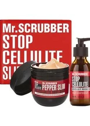 Антицелюлітний набір Mr.Scrubber Stop Cellulite Hot (масажна о...