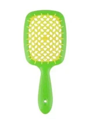 Гребінець для волосся Janeke Superbrush Жовто-зелений