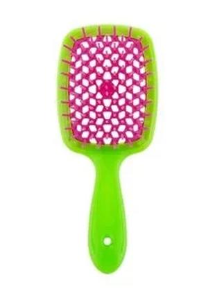 Гребінець для волосся Janeke Superbrush Зелено-фіолетовий