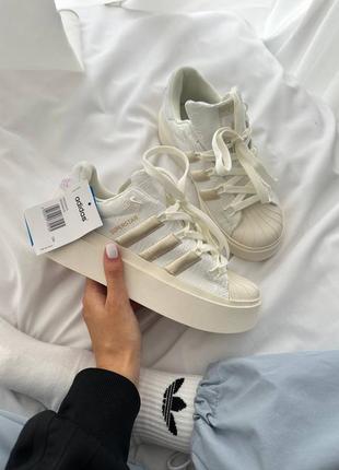 Кроссовки adidas superstar bonega “white/beige”