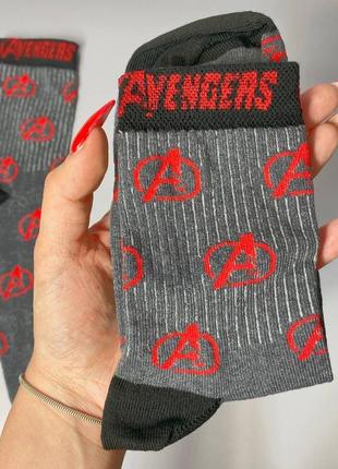 Шкарпетки жіночі високі 1 пара "аvengers" сірі 36-41 р бавовняні