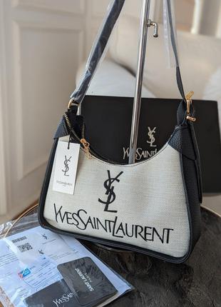 Жіноча сумка Yves Saint Laurent YSL Ів Сен Лоран багет світло-...