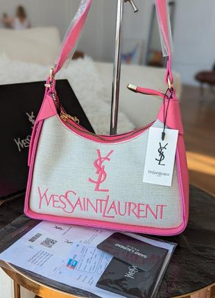 Жіноча сумка Yves Saint Laurent YSL Ів Сен Лоран багет світло-...