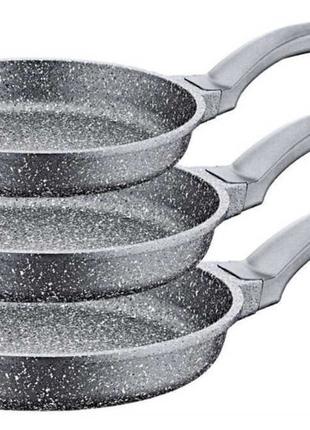 Набор сковородок OMS 3255-Grey 3 предмета серый