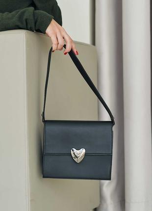 Женская сумка черная сумка квадратная сумка на плечо сумочка