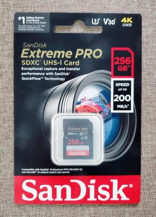 Карта пам´яті SanDisk 256GB Extreme PRO UHS-I SDXC V30 200MB/s