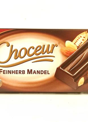 Шоколад черный с миндалем Choceur Feinherb Mandel 200г (Германия)