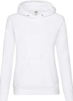 Худі fruit of the loom hooded sweat ladies белый м