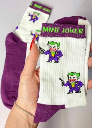 Шкарпетки жіночі високі 1 пара "mini joker" білі 36-41 р бавов...
