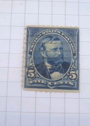 Старовинна поштова марка США 5 центів 1898 рік