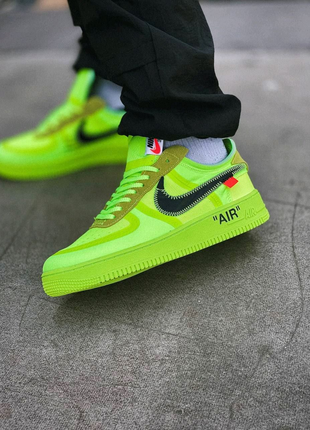 Чоловічі кросівки Nike Air Force x Off White 1 Low Green