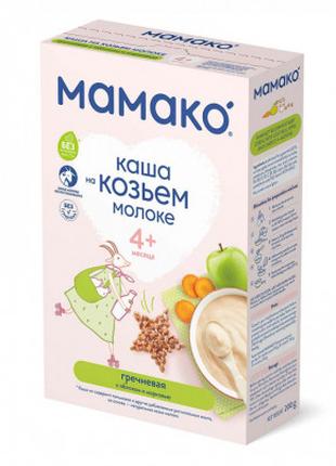Детская каша MAMAKO молочная гречневая с яблоком и морковью на...
